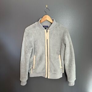 Patagonia Women Los Gatos Bomber Jacket Light Gray Size Medium
